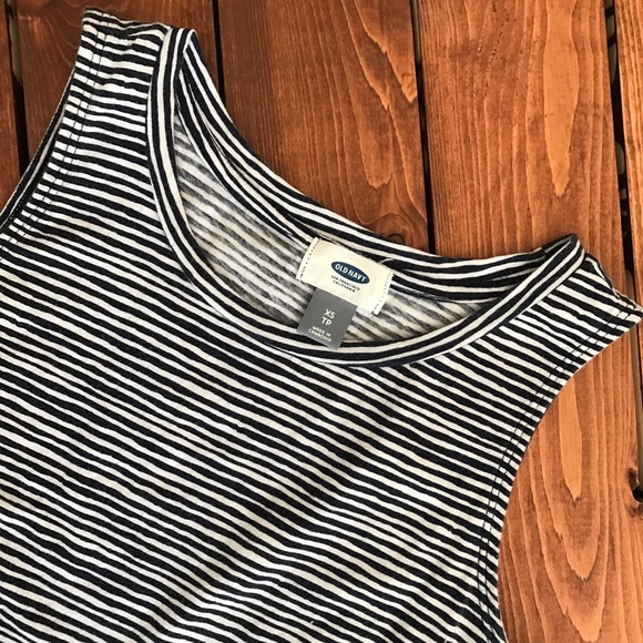 Old Navy & White Stripe Ruffle Sleeveless Tank - Picture 3 of 5